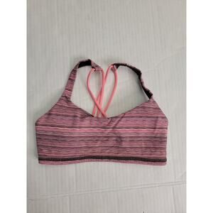 Lululemon Energy Sport Bra Sz 4 Womens Crisscross Racer Back Multicolor Striped